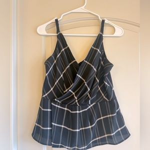 Cabi black and white blouse tank, size 4